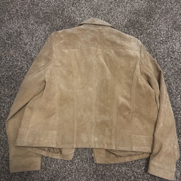 Express Tan Leather Jacket - Picture 3 of 4